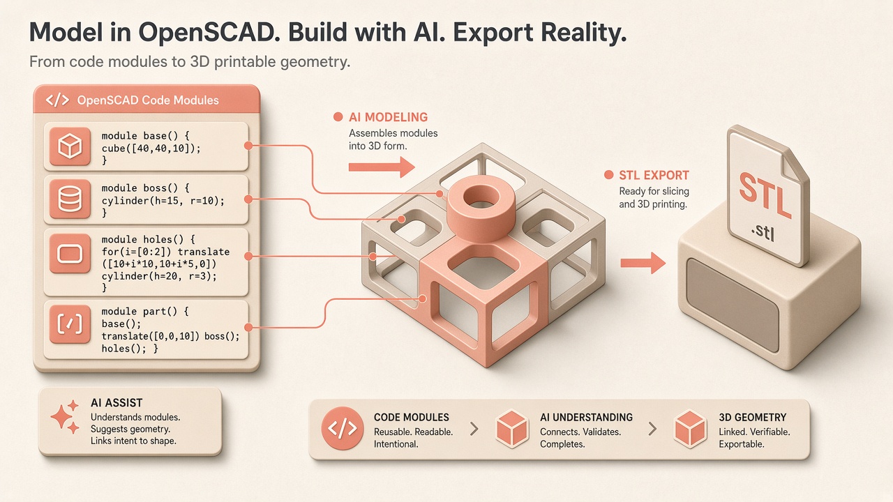 A11yShape blind 3D modeling AI OpenSCAD GPT-4o cross-representation STL export