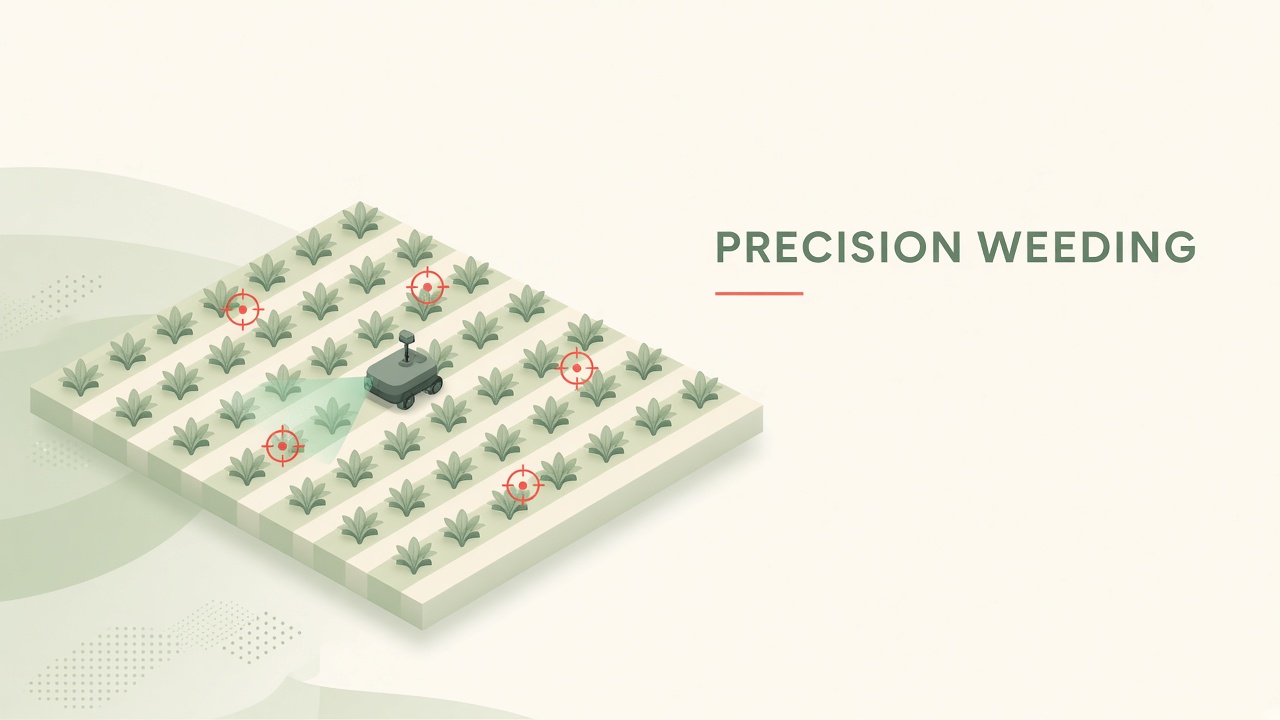 AI agricultural weeding robot precision laser spraying mechanical field crop row vision