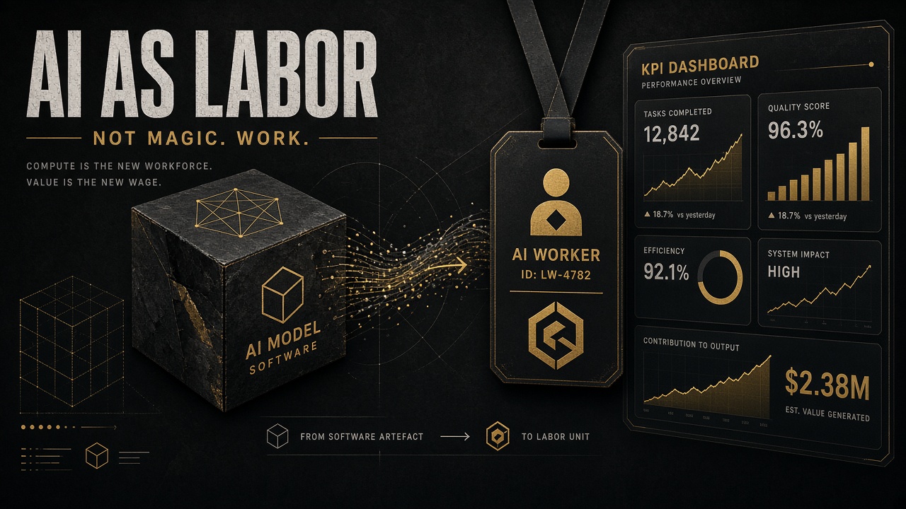 AI as labor class explained vertical AI deployment hiring metaphor monitoring KPIs workflow redesign