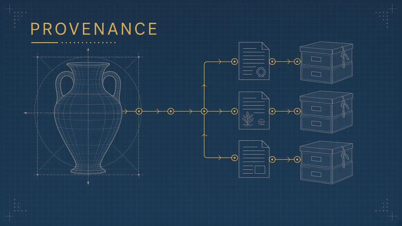 Cultural heritage provenance research linking museum records auction catalogs colonial archives knowledge graph