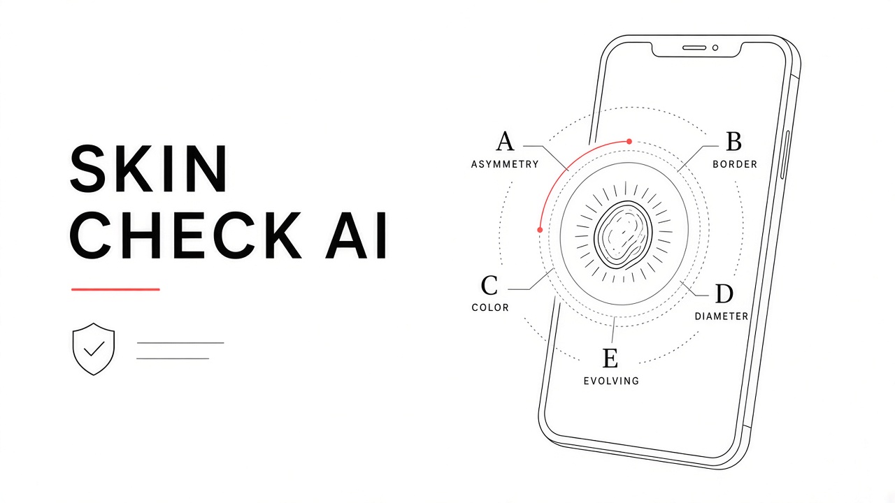 AI dermatology skin check app melanoma CNN phone photo ABCDE screening