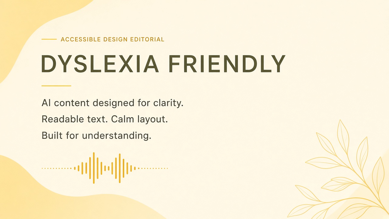 Dyslexia-friendly content workflow with AI readability formatting spacing and text-to-speech audio