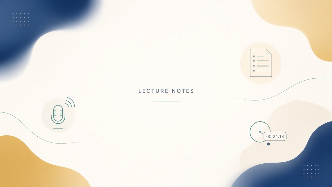 AI lecture transcription structured notes student classroom recording summarization