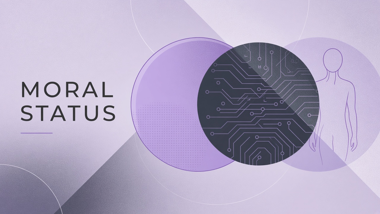 AI moral patienthood debate diagram moral agents versus patients consciousness corporate personhood robot rights