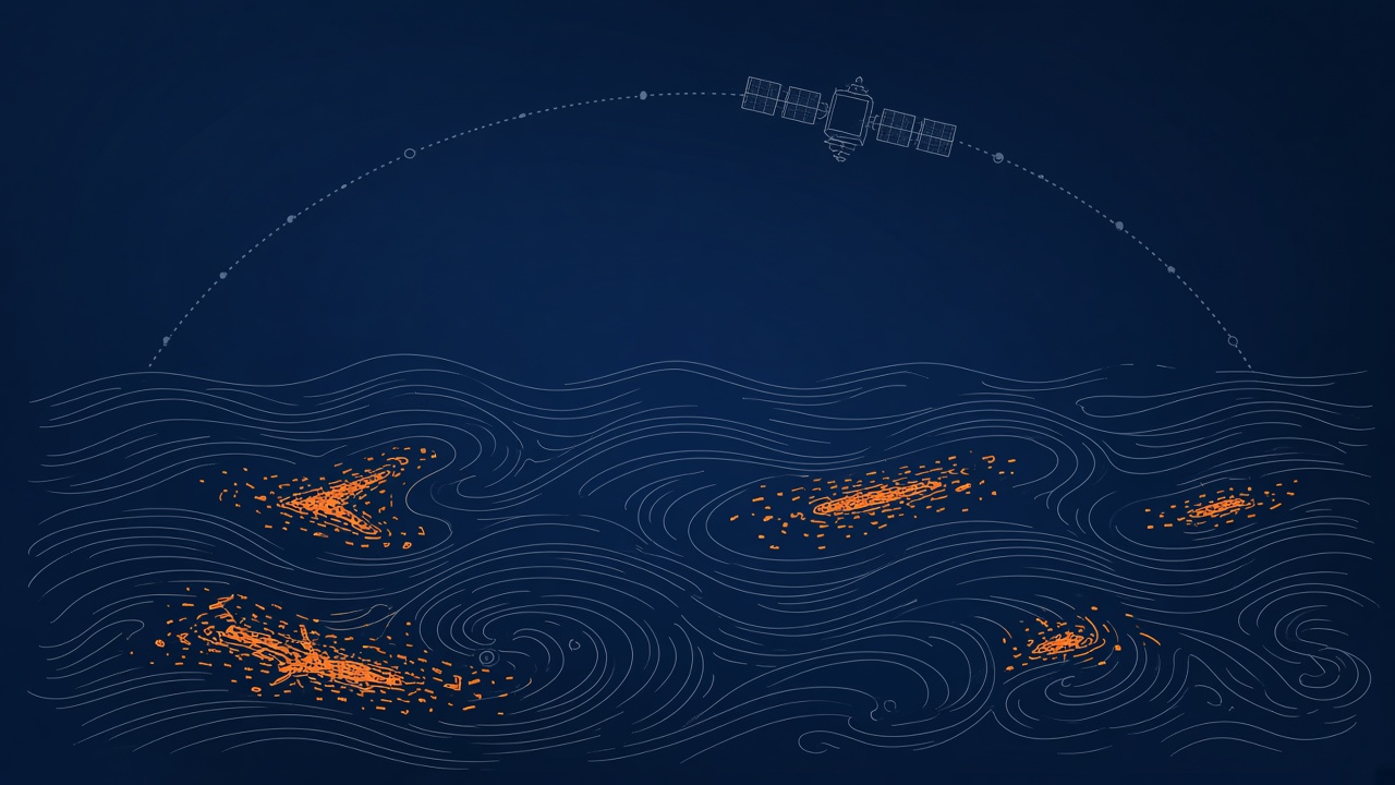 AI ocean plastic detection satellite hyperspectral marine debris spectral signatures cleanup routing