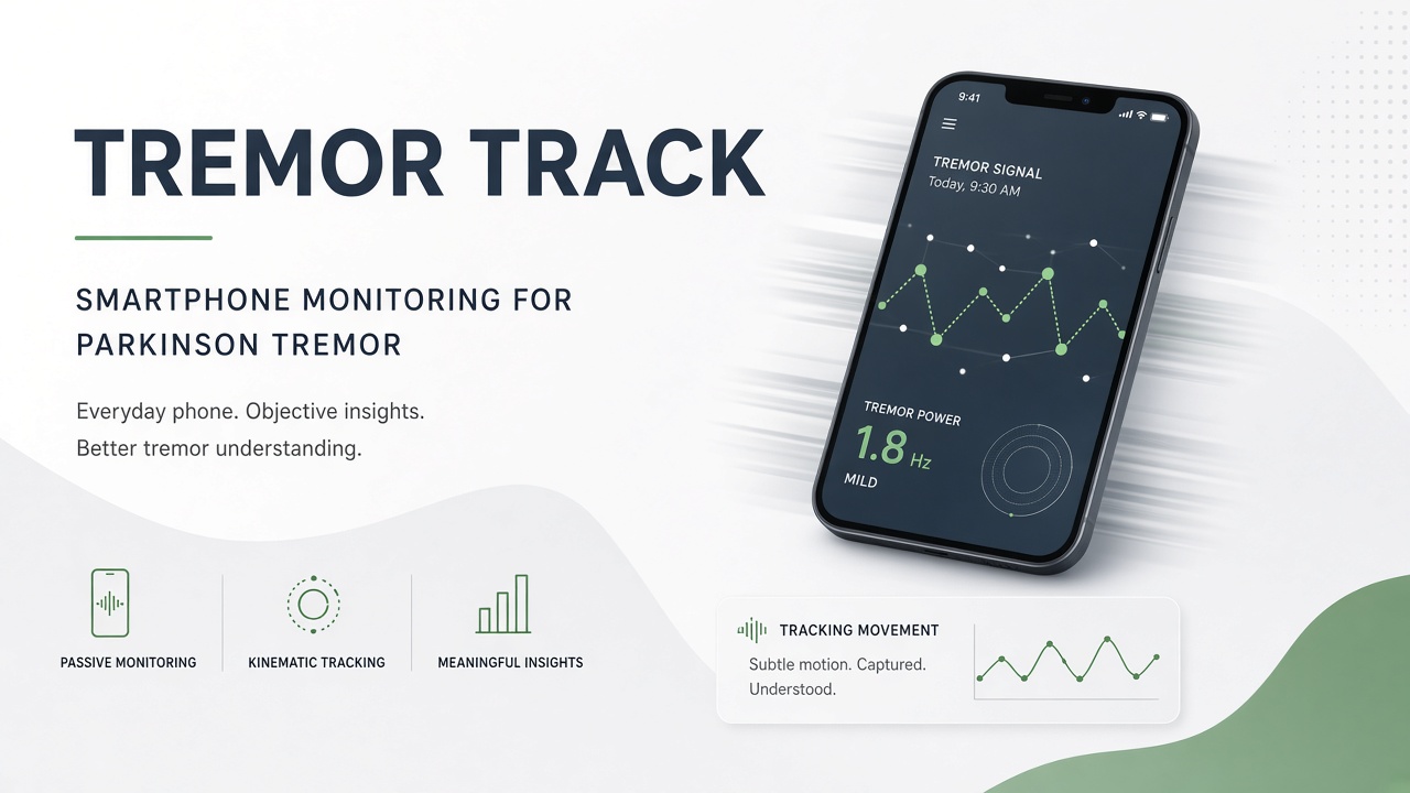 Smartphone video computer vision Parkinson tremor monitoring hand movement analysis clinic