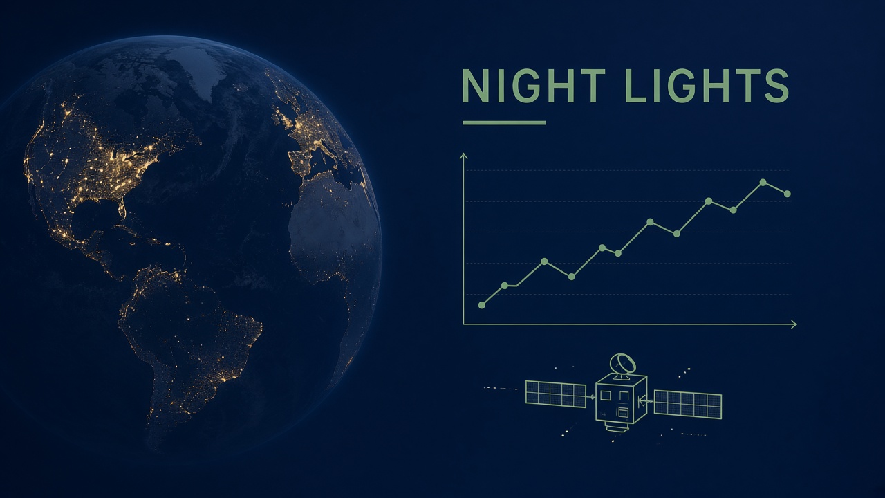 AI night lights satellite economy VIIRS luminosity GDP informal growth power outage mapping