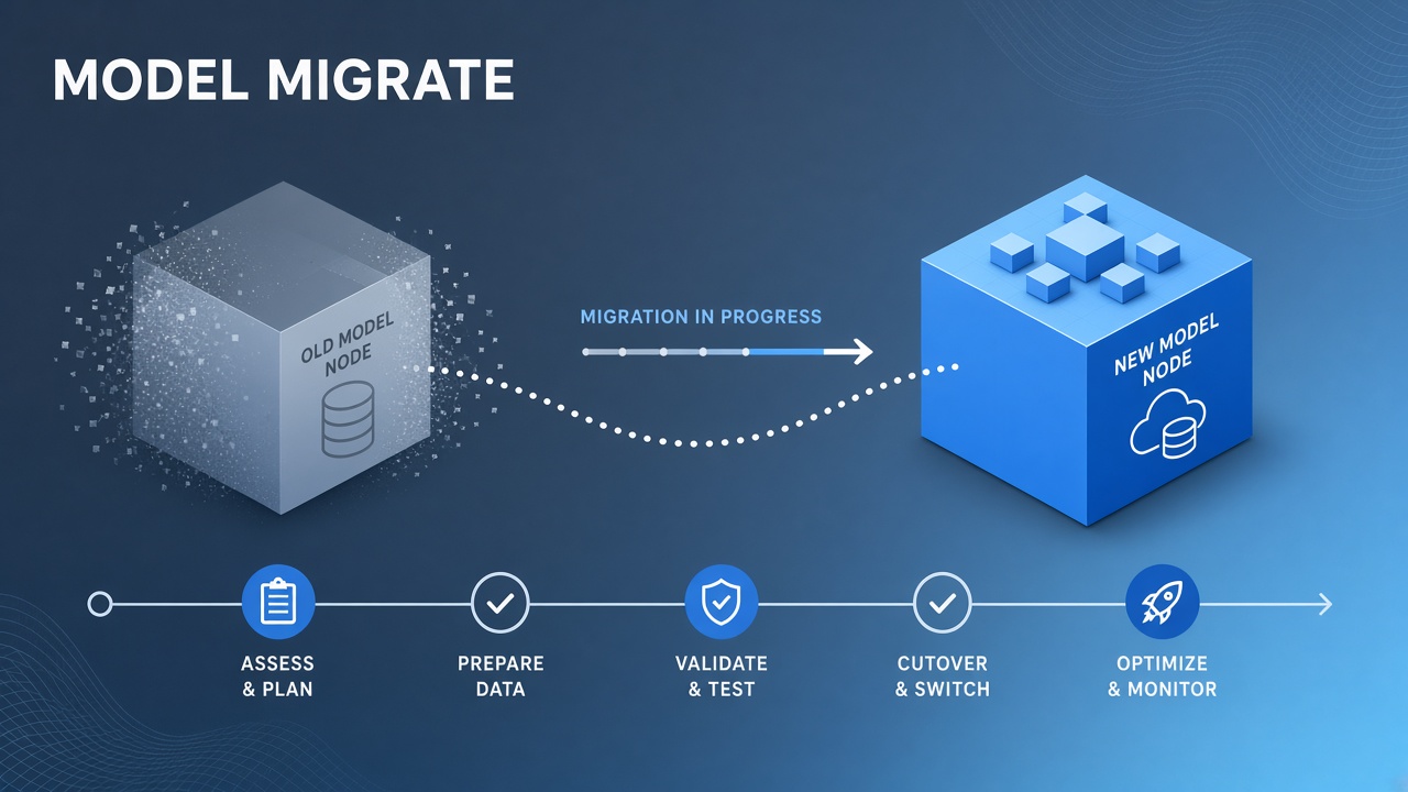 Migrating AI workflows when a language model is deprecated or sunset by the vendor