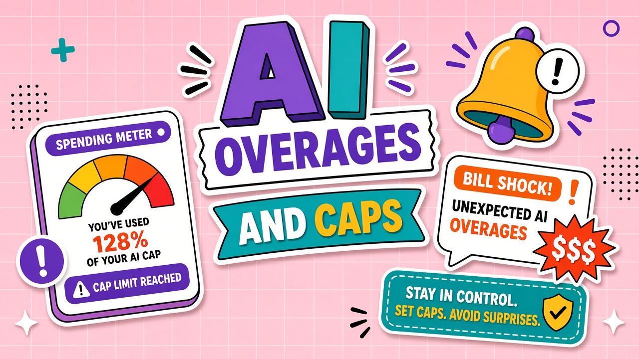 AI tool overages and spending caps: hard stops, alert thresholds, and team pool allocation