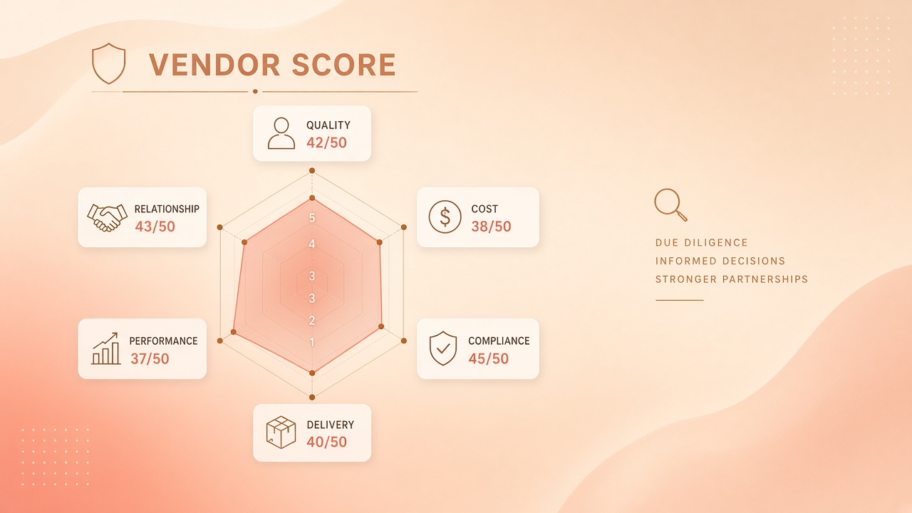 AI vendor due diligence scorecard with weighted security privacy model transparency and business continuity dimensions