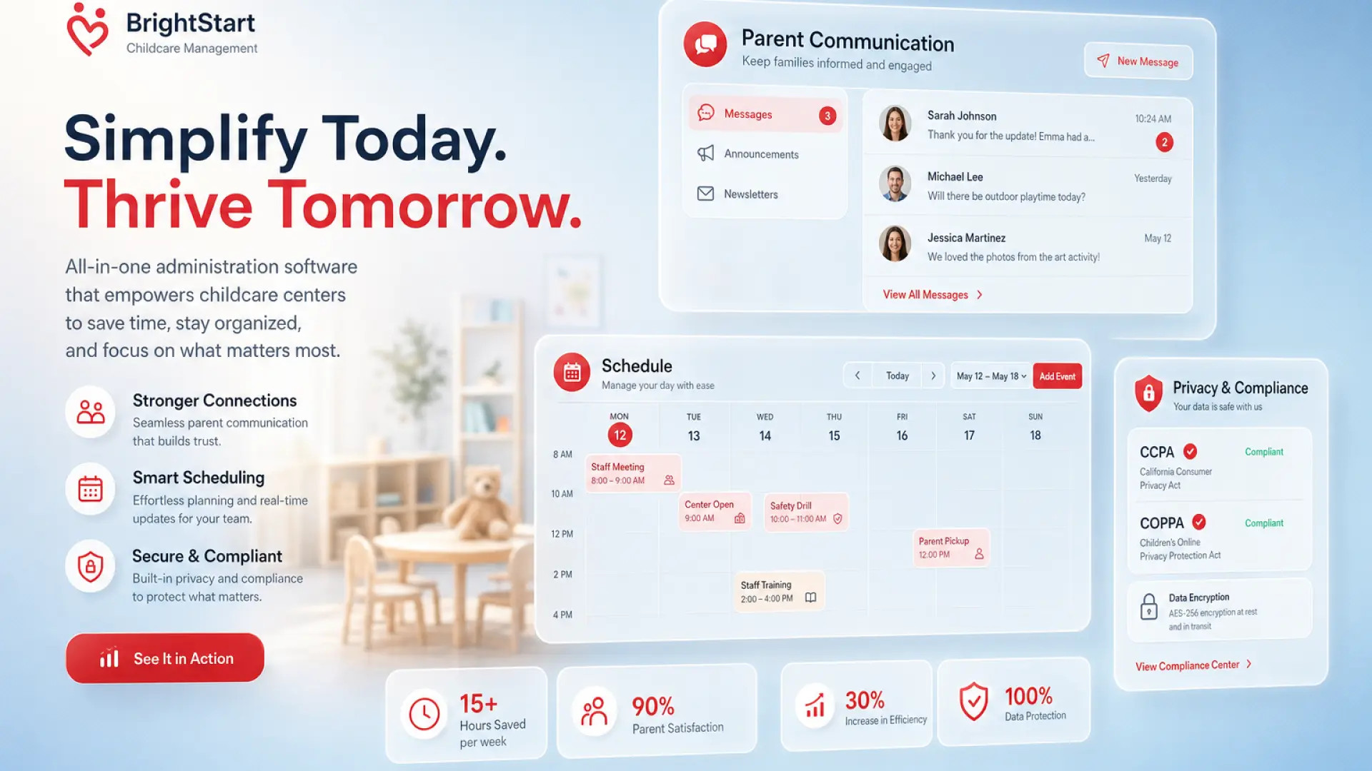 AI tools in childcare center administration: parent communication, scheduling, and children's privacy compliance