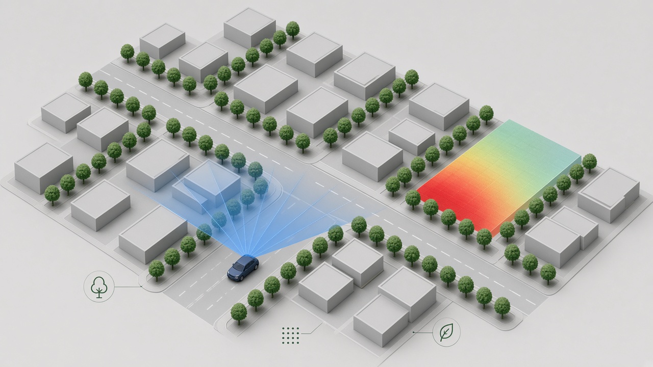 AI urban tree inventory LiDAR street imagery canopy mapping city heat island planning