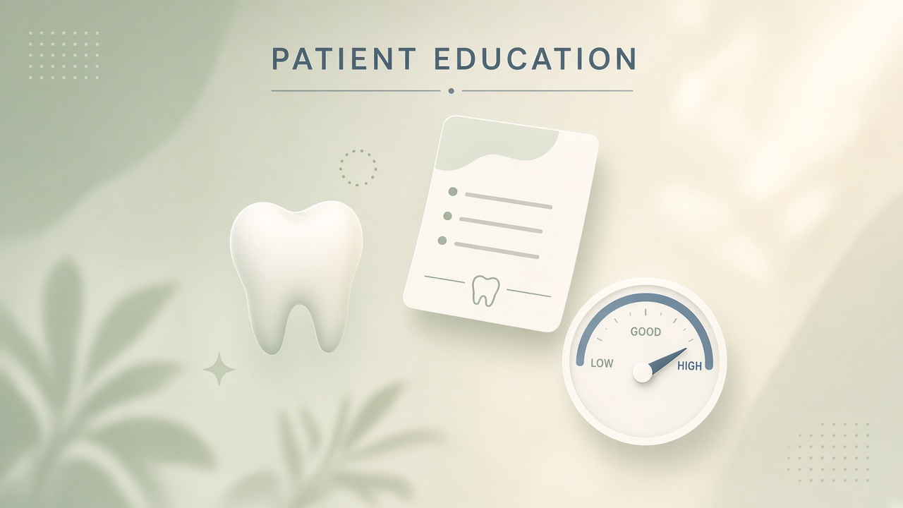 AI workflow dental patient education: plain-language handouts, readability checks, and staff review before distribution