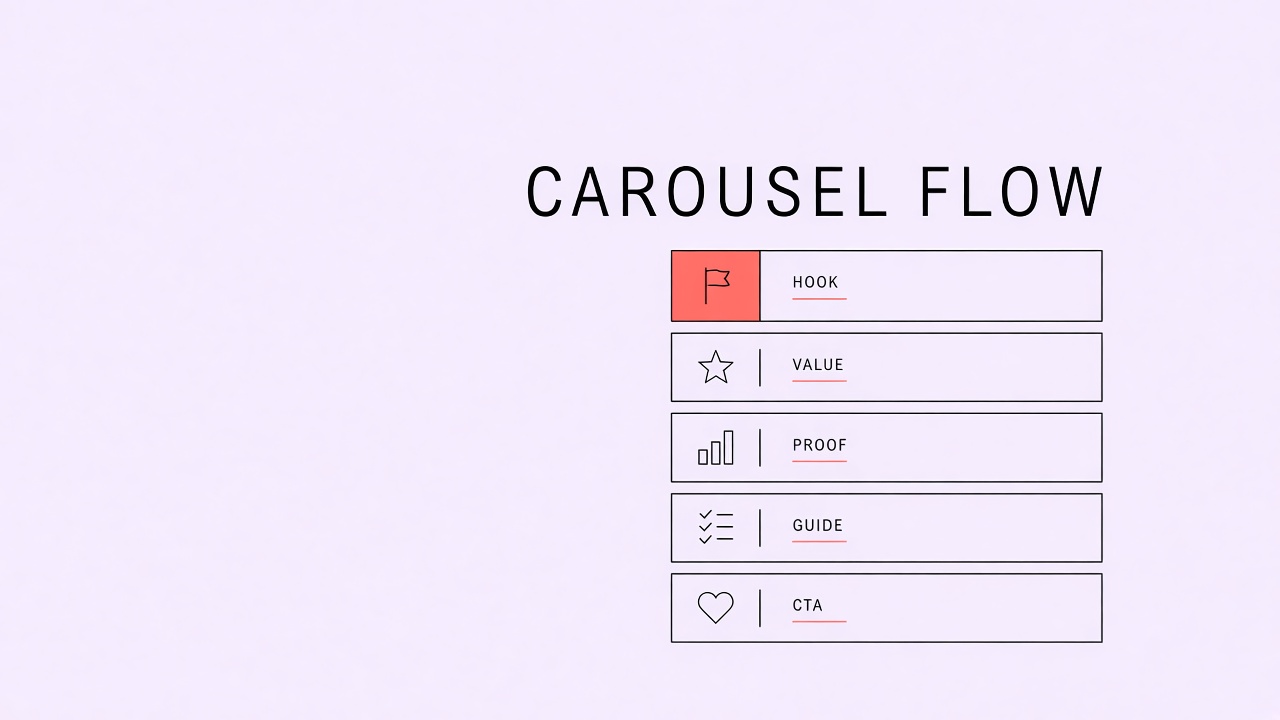 AI workflow for Instagram carousel slide storyboards, captions, and design handoff