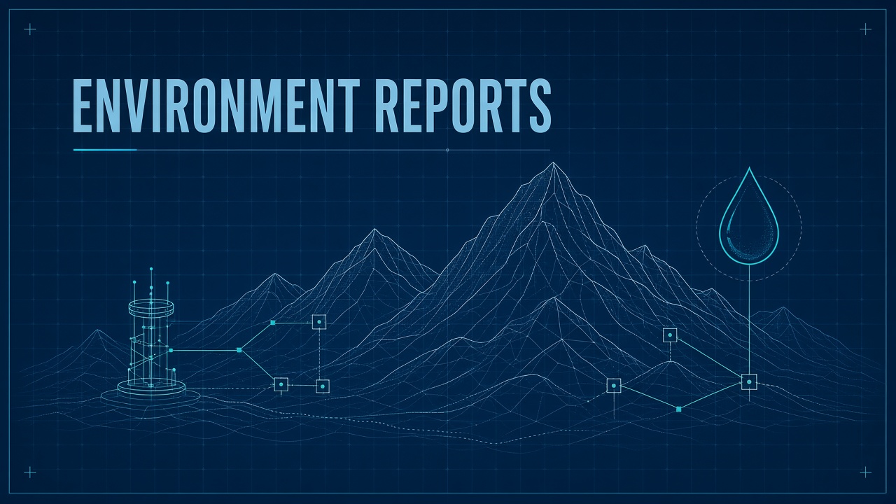 AI workflow for mining environmental teams drafting monitoring reports from sensor lab and inspection data with engineer certification