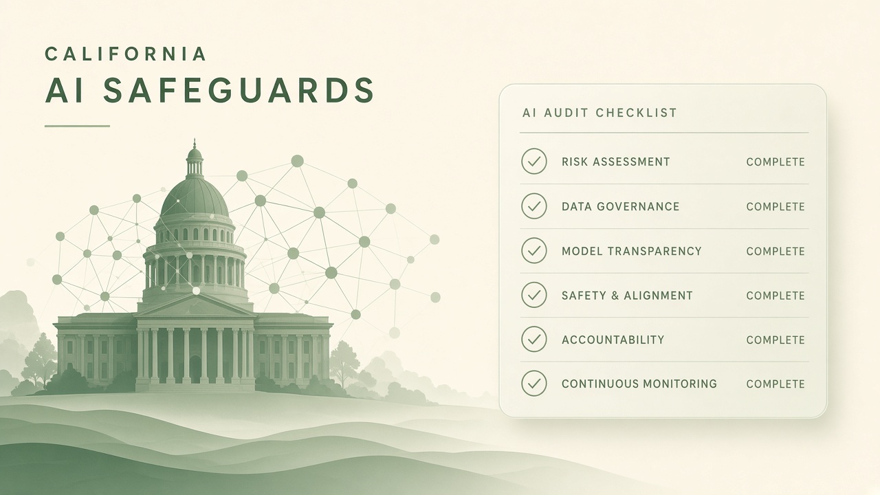 California SB 813 and AB 1405 AI safeguards independent verification and auditor registry