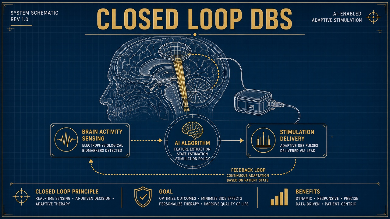 Adaptive deep brain stimulation closed loop neural biomarker Parkinson closed loop neuromodulation
