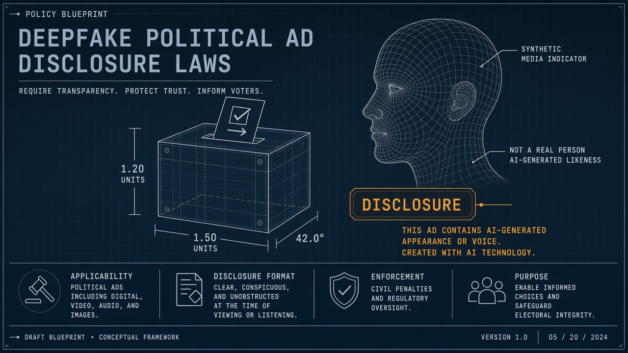 Deepfake political ad disclosure laws 2026 state and federal election advertising rules