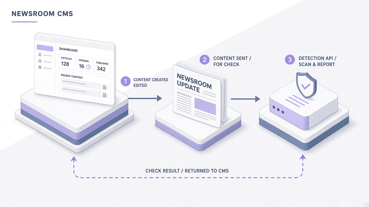 EU watermark detection API impact on newsroom CMS workflows and synthetic media labeling