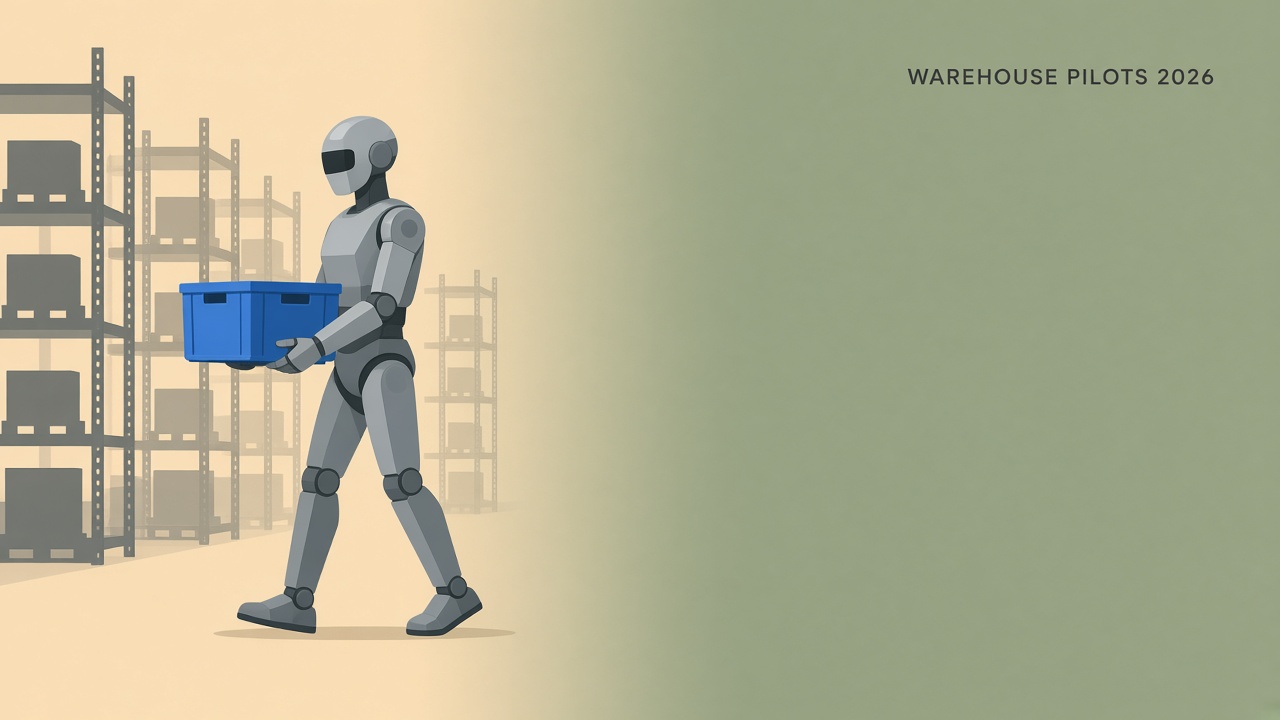 Humanoid warehouse robots 2026 pilots tote handling logistics automation
