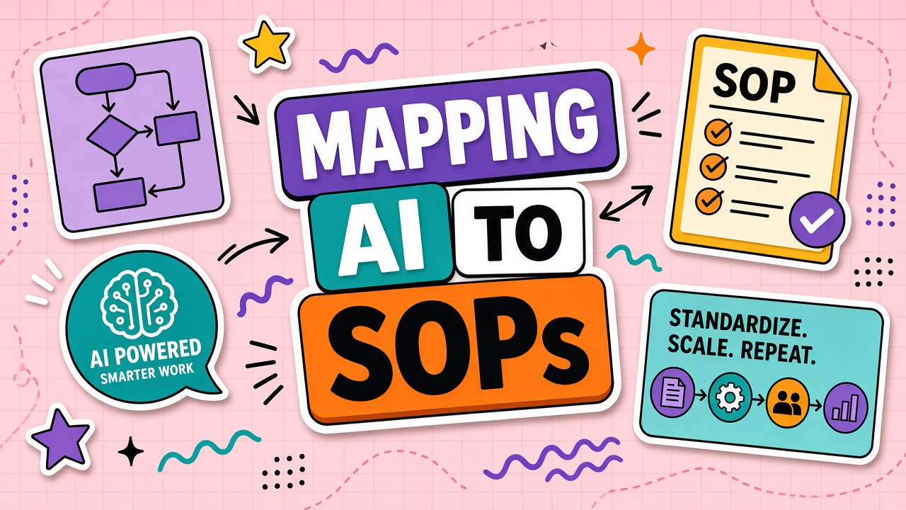 Mapping AI tools to SOP documentation: trigger, input, tool step, human checkpoint, and output fields for auditable adoption