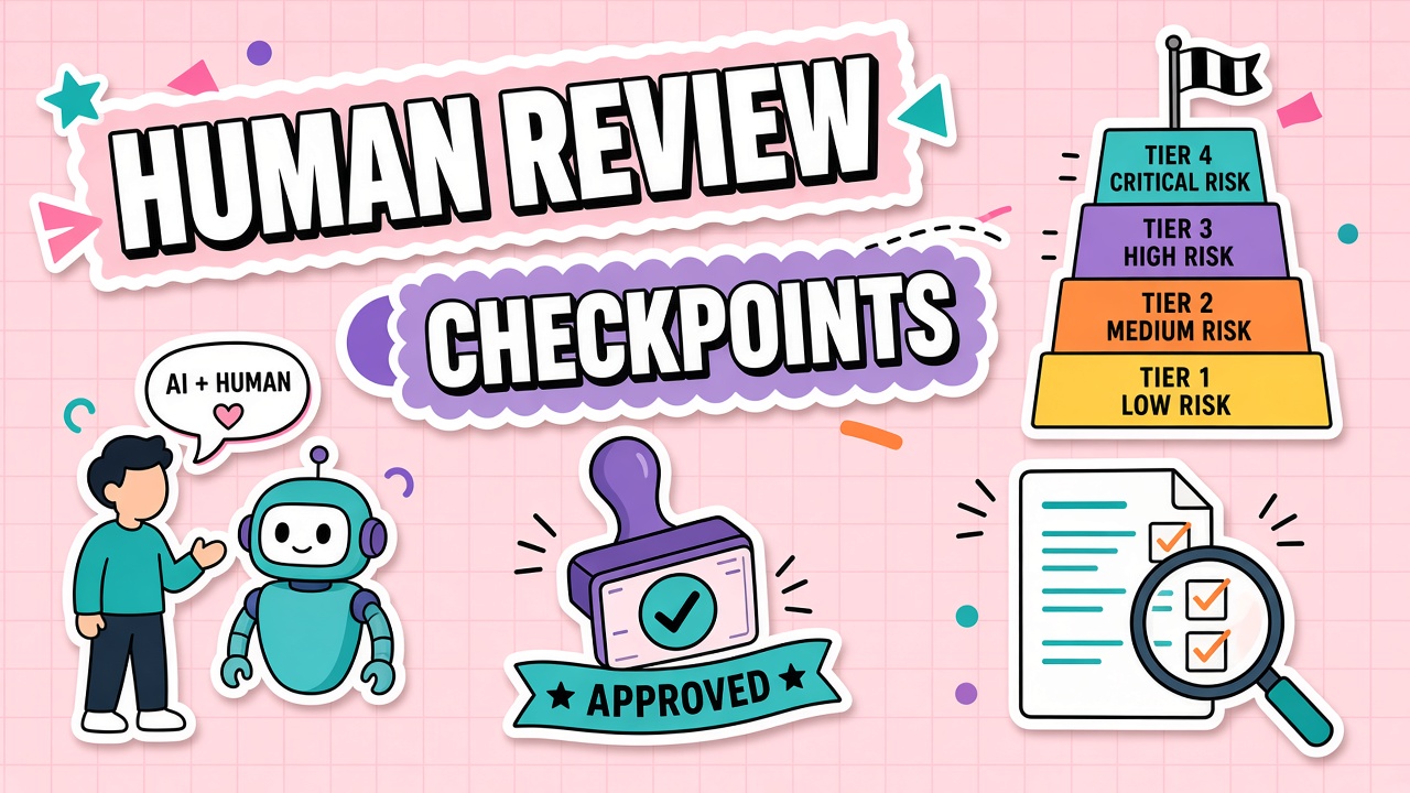 Pairing AI tools with human review checkpoints mapped by risk tier and workflow stage