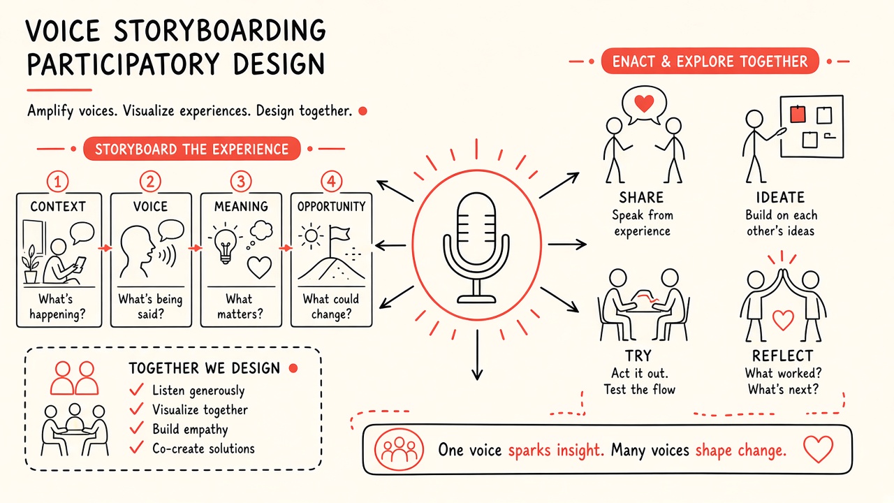 Speak2Scene voice storyboarding AI participatory design GPT-4o React co-design
