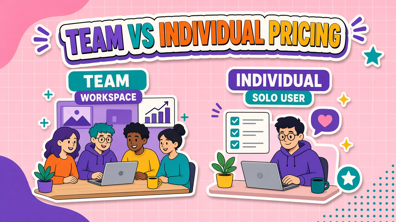 Team vs individual AI pricing: when shared workspaces beat multiplied solo subscriptions