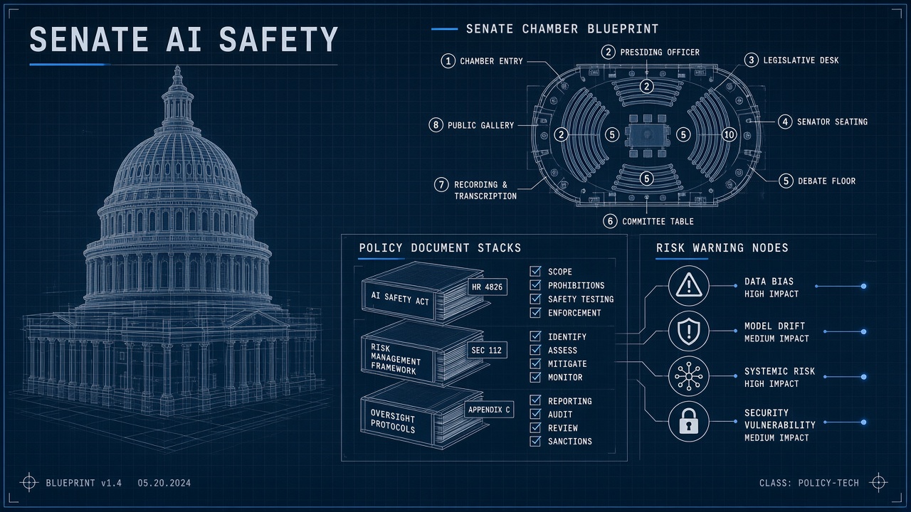 US Senate AI safety legislation 2026 bipartisan Thune Cruz Klobuchar negotiations