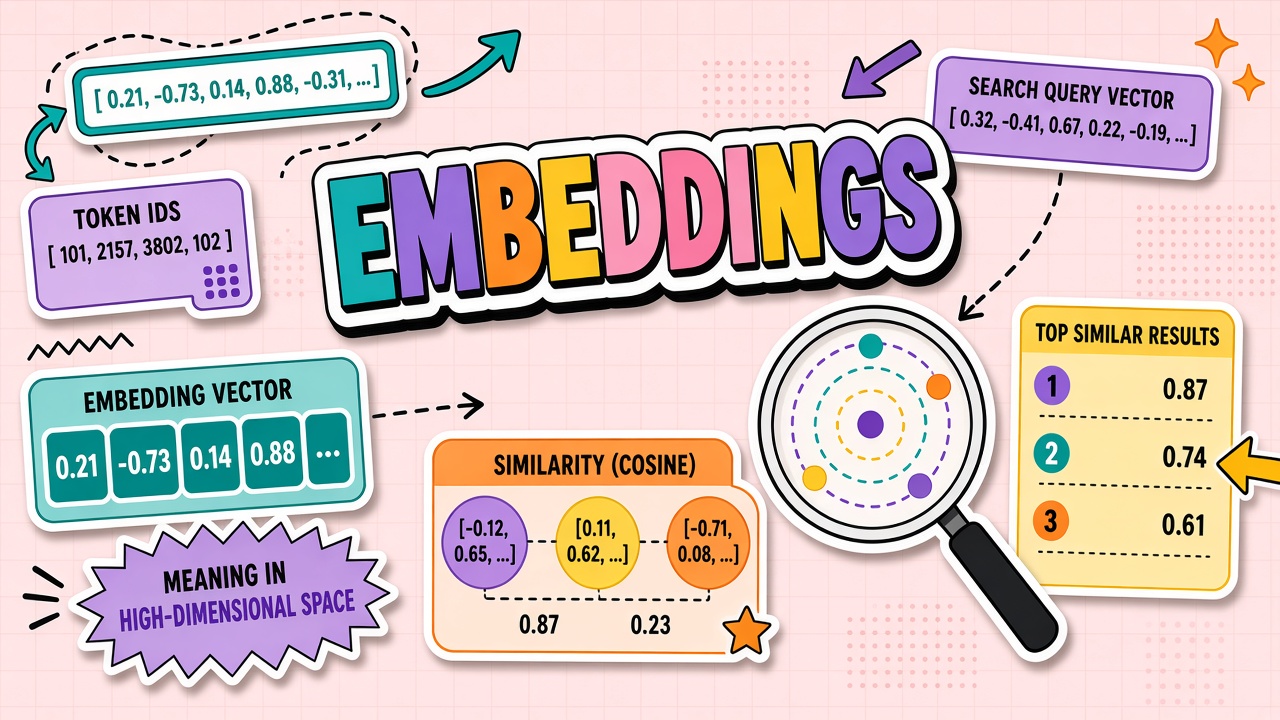 What are AI embeddings: text converted to vectors enabling semantic search RAG and recommendations