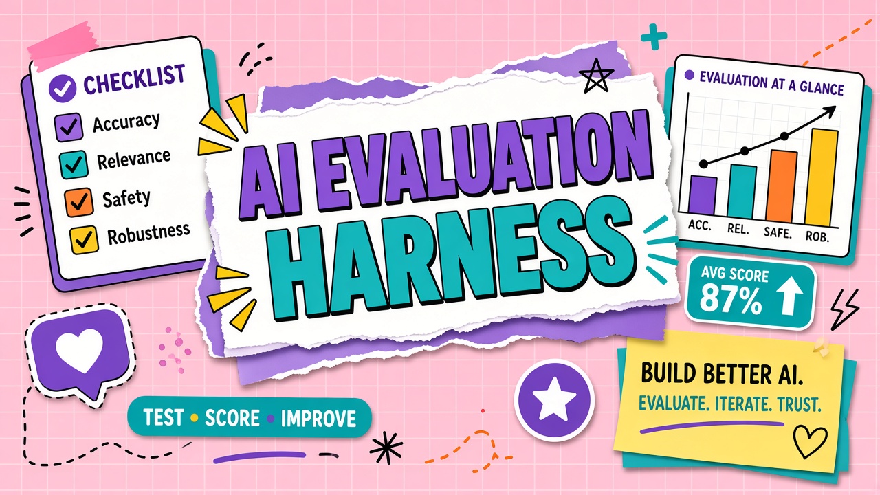 What is an AI evaluation harness: structured prompts, expected outputs, and scoring before production rollout