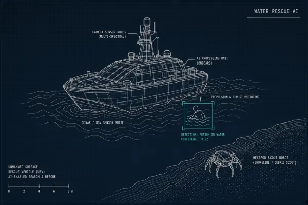 Amphibious Search-and-Rescue Robots with AI