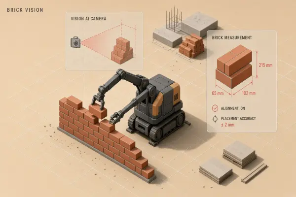 Vision AI for Construction Bricklaying Robots