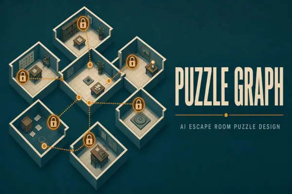 AI Escape Room Puzzle Generation: Coherent Narrative Locks for Venue Designers