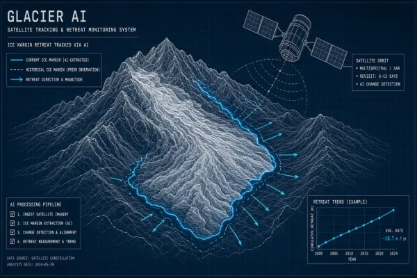 AI Satellite Tracking of Glacier Retreat