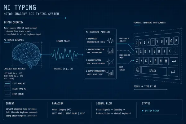 Motor Imagery Typing with Neural Interfaces: An AI Signal Processing Guide