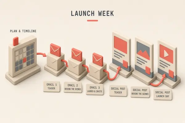 AI Workflow for Product Launch Email and Social Sequences