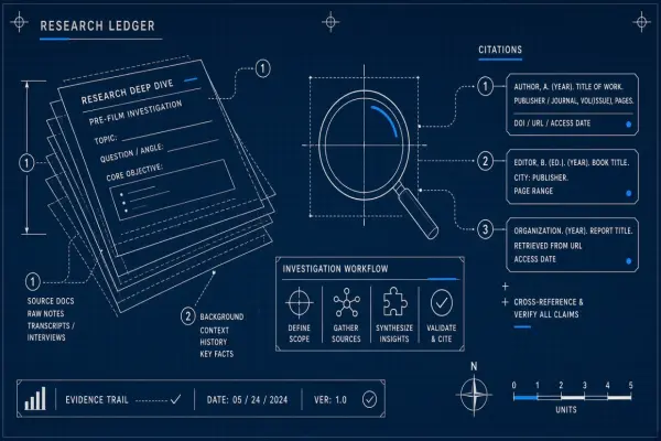 AI Workflow for Creator Research Deep Dives Before Filming