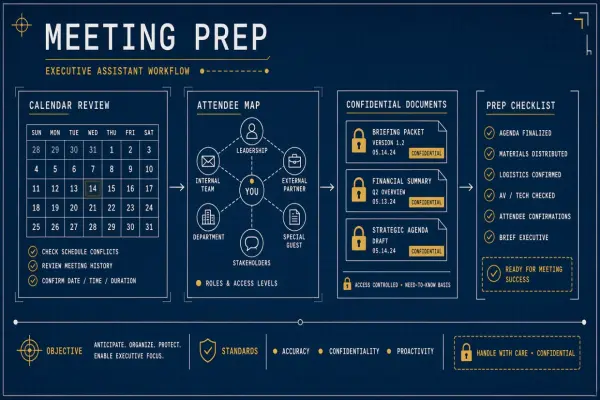 AI Workflow for Executive Assistants: Meeting Prep Packets