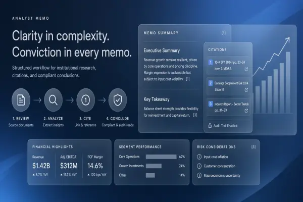AI Workflow for Investment Analysts: Memo First Drafts