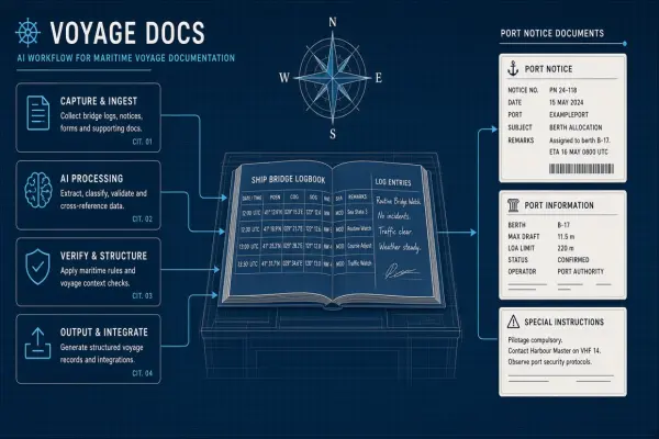 AI Workflow for Maritime Operations: Voyage Documentation Summaries