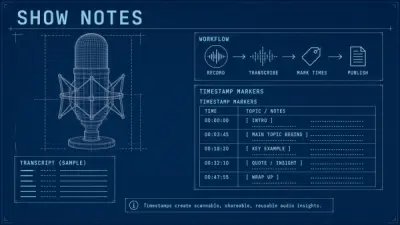 AI Workflow for Podcast Show Notes, Chapters, and Pull Quotes