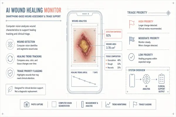 AI Wound Healing Monitoring from Smartphone Images