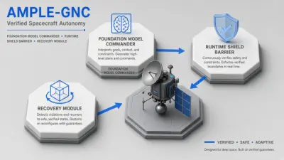 AMPLE-GNC: Verified Spacecraft Autonomy with a Runtime Shield