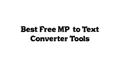 Best Free MP3-to-Text Converter Tools