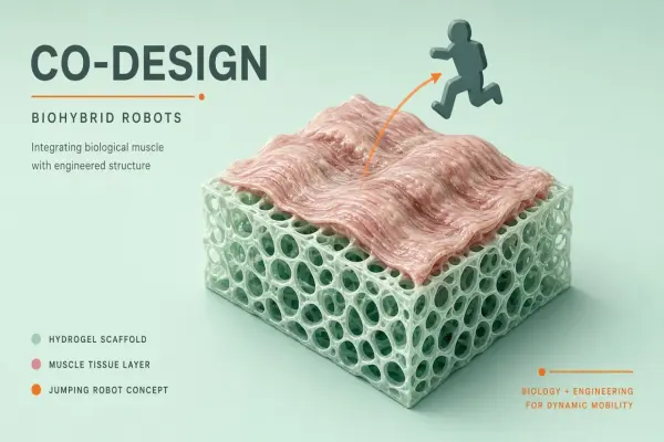 Biohybrid Robots That Jump, Swim, and Grip: How Co-Design Works