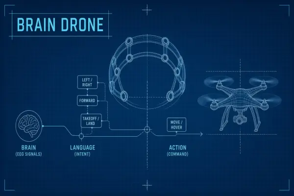 Brain-Language-Action Models: EEG Drone Control Through Language Conditioning