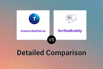 transcribethis.io vs ScribeBuddy Detailed comparison features, price