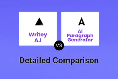 Writey A.I vs AI Paragraph Generator Detailed comparison features, price