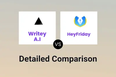 Writey A.I vs HeyFriday Detailed comparison features, price